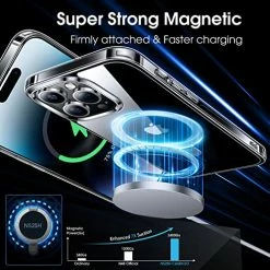 Outlet ❤️ Invisible Stand Magnetic Ring IPhone 14 Pro Case [Non Yellowing] [10FT Military Drop Protection] Compatible With MagSafe Shockproof Protective Sturdy Slim Cover ???? Women Men 6.1’’ 2022- Clear ???? -Wagner Shop 51F642Jk8mL 1