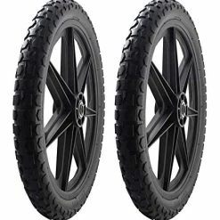 Coupon ???? 2 PACK -Marathon 92010 Flat Free 20" Replacement Tire Assembly For Rubbermaid Big Wheel Carts, Black ????