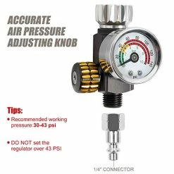 New ⌛ HVLP Air Spray Gun 1.3/1.4/1.8mm Nozzle 1000ml Capacity 14.5CFM 30-43psi With 11 Filters 10pcs 190M Paint Strainers Air Control Valve 1/4" Connector And Type 2 Adapter ❤️ -Wagner Shop 51Gnu0A6HBL