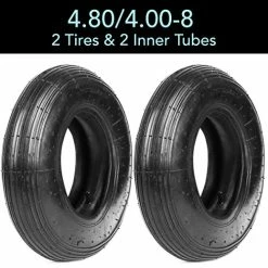 Cheap ???? (2-Set) AR-PRO 4.80/4.00-8" Tire And Inner Tube Set - Universal Replacement Tires And Inner Tubes With 15.5" Outer Tire Diameter And 4.80" Tire Width - Fits On Dollies, Trolleys, Wagons, And More ❤️ -Wagner Shop 51GwzeIcjpL