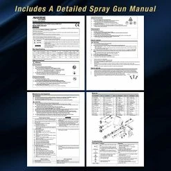 Promo ❤️ HP Pro-33 Series High Performance HVLP Spray Gun Ultimate Kit With 3 Fluid Tip Sets 1.3, 1.4 & 1.8mm And Air Pressure Regulator Gauge, MPS Cup Adapter - Automotive Basecoats, Clearcoats Prim ???? -Wagner Shop 51H5vQETBxL