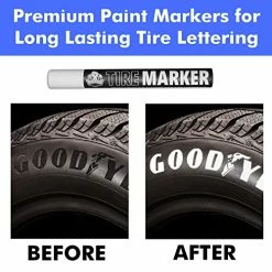Coupon ???? White Tire Paint Marker For Car Tire Lettering - 4 Pack - Permanent Tire Paint Pens With Weatherproof Ink Designed To Last On Car Tires And Many Other Materials ✨ -Wagner Shop 51NVyL9KVTL