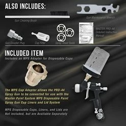 Outlet ???? Elite PRO-44 Series High Performance HVLP Spray Gun With 1.3mm Tip With Air Pressure Regulator Gauge - Ideal For Automotive Basecoats, Clearcoats - Advanced Atomization Technology ???? -Wagner Shop 51OTfTGkDKL