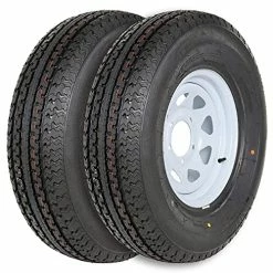 Outlet ???? 2 Pack Trailer Tire,ST205/75R15 205 75R15 Tire With Rim, 8-Ply Load Range D ????