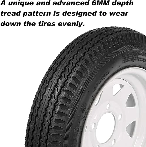 Brand new ✔️ 4.8-12 4.8x12 480-12 4.80-12 Trailer Tires With 12'' Rims, 5 Lug On 4.5'', Load Range C, 6PR, Set Of 2 ???? 6 Brand new ✔️ 4.8-12 4.8x12 480-12 4.80-12 Trailer Tires With 12'' Rims, 5 Lug On 4.5'', Load Range C, 6PR, Set Of 2 ???? - Image 4