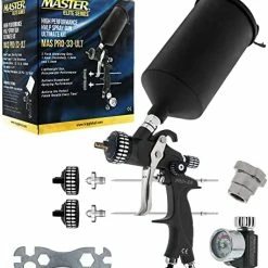 Promo ❤️ HP Pro-33 Series High Performance HVLP Spray Gun Ultimate Kit With 3 Fluid Tip Sets 1.3, 1.4 & 1.8mm And Air Pressure Regulator Gauge, MPS Cup Adapter - Automotive Basecoats, Clearcoats Prim ???? -Wagner Shop 51UJAwBHqzL. AC