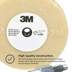 Cheap ???? 3M Stripe Off Wheel Adhesive Remover Eraser Wheel Removes Decals, Stripes, Vinyl, Tapes And Graphics 4” Diameter X 5/8” Thick 3/8-16 Threaded Mandrel 07498 Pack Of 1 ???? -Wagner Shop 51WJf12Rx5L