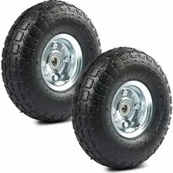 Cheapest ???? 4.10/3.50-4” Tire And Wheel Flat Free, 2 Pack 10” Solid Tires, 5/8" Axle Bore Hole, 2 1/4” Offset Hub For Dolly Hand Truck Utility Carts ???? -Wagner Shop 51YK0Ih4bFL. AC