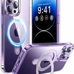 Outlet ❤️ Invisible Stand Magnetic Ring IPhone 14 Pro Case [Non Yellowing] [10FT Military Drop Protection] Compatible With MagSafe Shockproof Protective Sturdy Slim Cover ???? Women Men 6.1’’ 2022- Clear ???? -Wagner Shop 51ZBjFKJl9L. AC