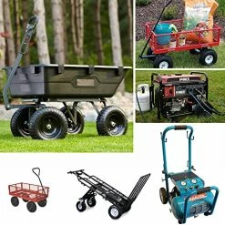 Cheapest ???? 4.10/3.50-4” Tire And Wheel Flat Free, 2 Pack 10” Solid Tires, 5/8" Axle Bore Hole, 2 1/4” Offset Hub For Dolly Hand Truck Utility Carts ???? -Wagner Shop 51ZuA0sBEgL