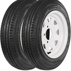 Brand new ✔️ 4.8-12 4.8x12 480-12 4.80-12 Trailer Tires With 12'' Rims, 5 Lug On 4.5'', Load Range C, 6PR, Set Of 2 ????