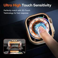 Best Pirce ???? [4 Pack] For Apple ⌚ Watch Ultra Screen Protector 49mm, [10X Military-Grade Shockproof], Tempered Glass Screen Protector For IWatch Ultra 49mm, Anti-Scratch, High Definition, Ultra Thin, Clear ✨ -Wagner Shop 51aKsQLlglL