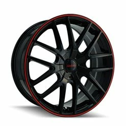 Wholesale ???? TR60 3260 Wheel With Black Finish With Red Ring (16x7"/4x100mm) ⌛