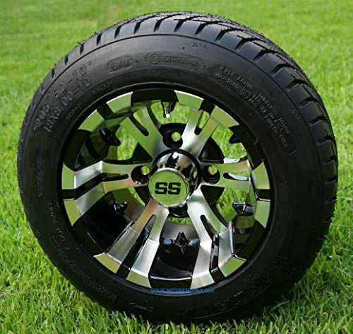 Top 10 ???? 10" VAMPIRE Golf Cart Wheels And 205/50-10 DOT Low Profile Golf Cart Tires Combo - Set Of 4 ???? 3 Top 10 ???? 10" VAMPIRE Golf Cart Wheels And 205/50-10 DOT Low Profile Golf Cart Tires Combo - Set Of 4 ????