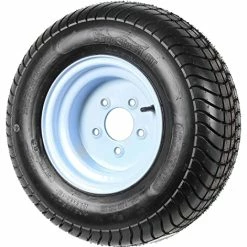 Best Sale ???? 2-Pack Trailer Tire On Rims 20.5 X 8 X 10 205/65-10 20.5X8.0-10 5Lug White Wheel ???? -Wagner Shop 51fDws1b9nL
