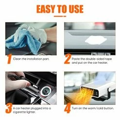 Budget ???? Car Heater,12 V Portable Folding Windshield Defogger And Defroster,Auto Fast Heating & Cooling Fan With Plug In Cigarette Lighter Suction Holder ???? -Wagner Shop 51glJrWUQfL