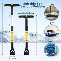 Outlet ???? Auronp Ice Scrapers For Car Windshield, Magical Car Ice Scraper,Snow Scraper For Car,Windshield Scraper For Ice And Snow,2 In 1 Multifunctional Magic Snow Car Scraper ????