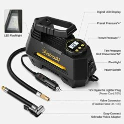 Best reviews of ???? Tire Inflator Portable Air Compressor Air Pump For Car Tires - Car Accessories, 12V DC Auto Tire Pump With Digital Pressure Gauge, 100PSI With Emergency LED Light For Car, Bicycle, Balloons Yellow ???? -Wagner Shop 51jS05dzwiL