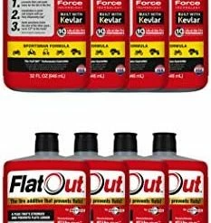 Outlet ???? FlatOut Tire Sealant Sportsman Formula - With Valve Core Tool And Replacement Valve Core, Prevent Flat Tires, Seal Leaks, Contains Kevlar, 32-Ounce Bottle, 1-Pack, RED ???? -Wagner Shop 51lUqqd MnL. AC