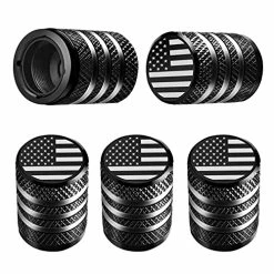 Wholesale ???? Tire Valve Stem Cap Cover - (5 Pack) Tire Air Cap Metal With Plastic Liner Corrosion Resistant Leak-Proof American Flag For Car Truck Motorcycle Bike Red ✨