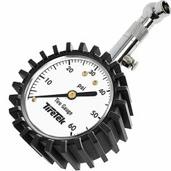 Flash Sale ???? Tire Pressure Gauge 0-60 PSI - Tire Gauge For Car, SUV, Truck & Motorcycle - Heavy Duty Air Pressure Gauge ANSI Certified White ????