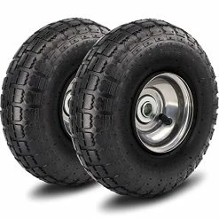 Wholesale ???? 2 Pack 10-Inch Tires And Wheels 4.10/3.50-4 Replacement Utility Tires For Dolly, Hand Truck, Gorilla Cart, Generator, Lawn Mower, Garden Wagon With 5/8-Inch Axle Borehole And Double Sealed Bearings 10 Inch ????