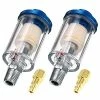 Outlet ???? Beduan Water Oil Separator Filter, 1/4" NPT Male And Female Thread Spray Gun Filters Air Line Compressor Fitting （Pack Of 2） Silver ???? -Wagner Shop 51odGSWh8RL