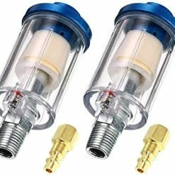 Outlet ???? Beduan Water Oil Separator Filter, 1/4" NPT Male And Female Thread Spray Gun Filters Air Line Compressor Fitting （Pack Of 2） Silver ???? -Wagner Shop 51odGSWh8RL. AC