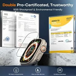 Best Pirce ???? [4 Pack] For Apple ⌚ Watch Ultra Screen Protector 49mm, [10X Military-Grade Shockproof], Tempered Glass Screen Protector For IWatch Ultra 49mm, Anti-Scratch, High Definition, Ultra Thin, Clear ✨ -Wagner Shop 51otSQMETjL