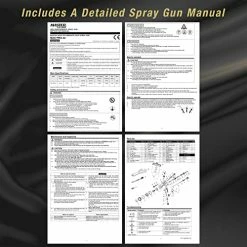 Outlet ???? Elite PRO-44 Series High Performance HVLP Spray Gun With 1.3mm Tip With Air Pressure Regulator Gauge - Ideal For Automotive Basecoats, Clearcoats - Advanced Atomization Technology ???? -Wagner Shop 51qSCNtmS5L