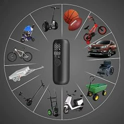 Best Pirce ???? LP1 Tire Inflator And Mini Bike Pump, Portable Air Compressor For Car, Bike, 150 PSI, Auto Shut-Off With Presta And Schrader Valve ???? -Wagner Shop 51qkorSuGeL