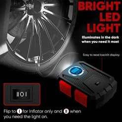 Best Pirce ❤️ FORTEM Tire Inflator Portable Air Compressor 150 PSI, Bike Pump, 12V Electric Air Pump For Car Tires And Bicycles W/LED Light, Digital Tire Pressure Gauge W/Auto Pump/Shut Off, Carrying Case (Red) ✨ 12 Best Pirce ❤️ FORTEM Tire Inflator Portable Air Compressor 150 PSI, Bike Pump, 12V Electric Air Pump For Car Tires And Bicycles W/LED Light, Digital Tire Pressure Gauge W/Auto Pump/Shut Off, Carrying Case (Red) ✨ -Wagner Shop 51rDQEp0KwL