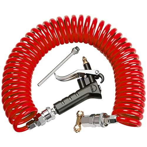 Cheapest ⭐ Boeray Heavy Duty Truck Air Duster Blow Gun Cleaning With 9 Meter Long Coil And 2 Interchangeable Nozzle Tips- Red Air Seat Blow Gun Kit ???? 3 Cheapest ⭐ Boeray Heavy Duty Truck Air Duster Blow Gun Cleaning With 9 Meter Long Coil And 2 Interchangeable Nozzle Tips- Red Air Seat Blow Gun Kit ????