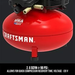 New ???? RAFTSMAN Air Compressor, 6 Gallon, Pancake, Oil-Free With 13 Piece Accessory Kit (CMEC6150K) ❤️ 10 New ???? RAFTSMAN Air Compressor, 6 Gallon, Pancake, Oil-Free With 13 Piece Accessory Kit (CMEC6150K) ❤️ -Wagner Shop 51sekxZoA3L