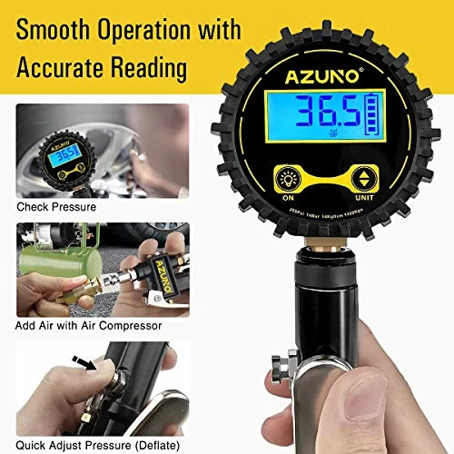 Hot Sale ???? Digital Tire Inflator With Pressure Gauge, 200 PSI, Heavy Duty Air Compressor Accessories, W/Rubber Hose Lock On Air Chuck And Quick Connect Coupler ???? 5 Hot Sale ???? Digital Tire Inflator With Pressure Gauge, 200 PSI, Heavy Duty Air Compressor Accessories, W/Rubber Hose Lock On Air Chuck And Quick Connect Coupler ???? - Image 3