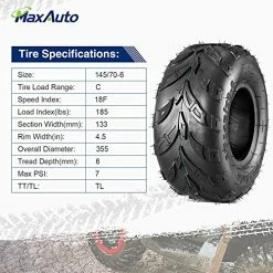 Cheap ⌛ 145 70-6 Tires, 145/70-6 Tubeless Go Kart Mini Bike Tires, 4PR, Pack Of 2 ???? -Wagner Shop 51uWghxEEHL