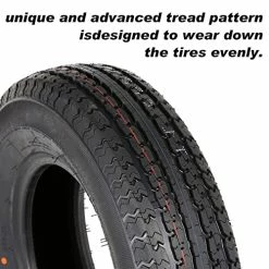 Outlet ???? 2 Pack Trailer Tire,ST205/75R15 205 75R15 Tire With Rim, 8-Ply Load Range D ???? -Wagner Shop 51v5Qzt3I0L