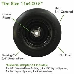 Best deal ???? MARASTAR 00232-2pk Universal Fit Flat Free 11x4.00-5 Lawnmower Tire Assembly, 3.4" Centered Hub, 3/4" Bushing ???? -Wagner Shop 51v9jwwQssL