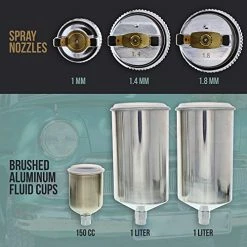 Cheapest ???? Mplete Professional 9 Piece HVLP Spray Gun Set With 2 Full Size Spray Guns, 1 Detail Spray Gun, Inline Filter & Air Regulator ???? -Wagner Shop 51yQPKDqHSL