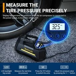 Best reviews of ???? Tire Inflator Portable Air Compressor Air Pump For Car Tires - Car Accessories, 12V DC Auto Tire Pump With Digital Pressure Gauge, 100PSI With Emergency LED Light For Car, Bicycle, Balloons Yellow ???? -Wagner Shop 611YMkg1dfL
