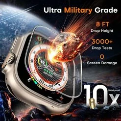 Best Pirce ???? [4 Pack] For Apple ⌚ Watch Ultra Screen Protector 49mm, [10X Military-Grade Shockproof], Tempered Glass Screen Protector For IWatch Ultra 49mm, Anti-Scratch, High Definition, Ultra Thin, Clear ✨ -Wagner Shop 61E6ERyojcL