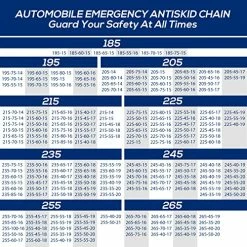 Deals ❤️ Tire Chains, 8 Pack Snow Chains For Car SUV Pickup Trucks, For Tire Width 185-265mm(7.3-10.4 Inch), Adjustable Universal Emergency Thickening Chains ???? 9 Deals ❤️ Tire Chains, 8 Pack Snow Chains For Car SUV Pickup Trucks, For Tire Width 185-265mm(7.3-10.4 Inch), Adjustable Universal Emergency Thickening Chains ???? -Wagner Shop 61ERL69ywBL